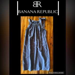 Banana Republic 100% Silk Navy, Midi Dress, Fully Lined Size 4